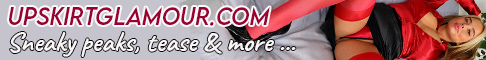 Sponsored by Upskirt Glamour banner.