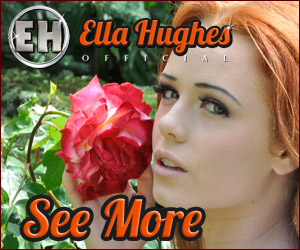 Sponsored by Ella Hughes Official banner.