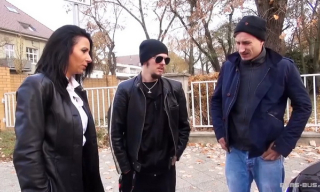 Mature German girl Lady Paris gets fucked in the backseat of a van