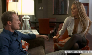 Nicole Aniston plays a sexy shrink getting fucked between her stockinged legs as a special therapy