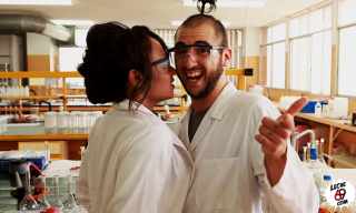 Brazilian scientist Dunia Montenegro in hot stiletto heels screwing under the effect of sex elixir